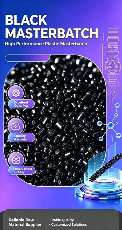 Plastic Black Masterbatch with precise pigment concentration from 20 to 50 percent ensuring consistent color and easy processing